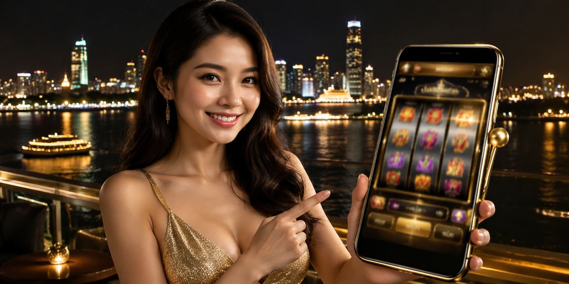 Người dùng tại bờ biển Mekong thư giãn với slot game trực tuyến